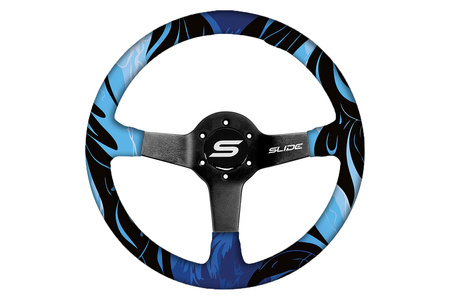 Steering wheel SLIDE 350mm offset:90mm Wood Hydrographics