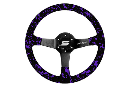 Steering wheel SLIDE 350mm offset:90mm Wood Hydrographics