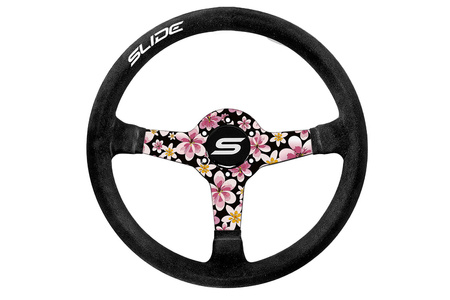 Steering wheel SLIDE 350mm offset:90mm Wood Hydrographics