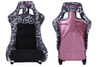 Racing seat SLIDE KS2 Premium Black & Spray Graffity Welur Pink Glitter