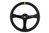 Steering wheel SLIDE 350mm offset:90mm Carbon Yellow Strip