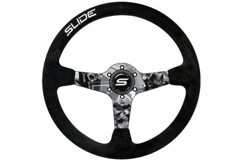 Steering wheel SLIDE 350mm offset:90mm Suede Hydrographics