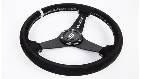 Steering wheel SLIDE 350mm offset:20mm Suede Silver