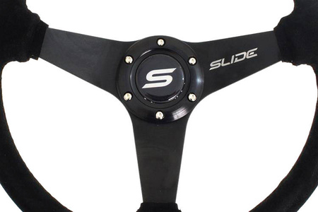 Steering wheel SLIDE 350mm offset:20mm Suede Black