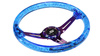 Steering wheel SLIDE 350mm offset:70mm NeoChrome Acrylic Blue