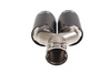 Double Exhaust Pipe 89mm enter 63,5mm SLIDE