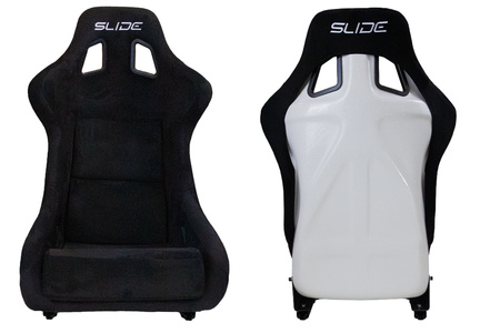 Racing seat SLIDE KS2 Premium Black Welur & White Glitter
