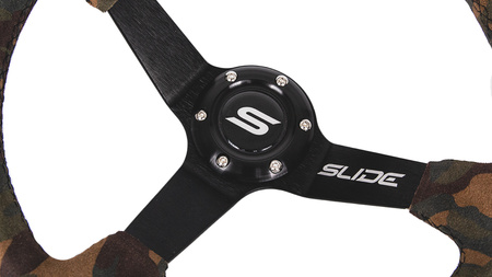 Steering wheel SLIDE 350mm offset:80mm Suede Camo
