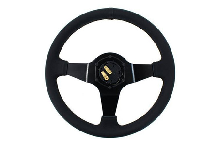 Steering wheel SLIDE 350mm offset:90mm Leather Black