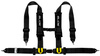 Racing seat belts Slide V2 BLACK 4P 3" E4
