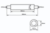 Center Muffler 63,5mm SLIDE RS 304SS 350mm