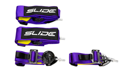 Pasy sportowe Slide V2 Quick Fioletowe 4P 3"
