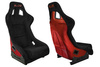Racing seat SLIDE KS2 Premium Black Suede Red Glitter