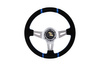 Steering wheel SLIDE 350mm offset:90mm Suede Blue