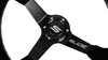 Steering wheel SLIDE 350mm offset:90mm Suede Silver Strip
