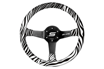 Steering wheel SLIDE 350mm offset:90mm Wood Hydrographics