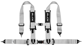 Racing seat belts Slide V2 SILVER 4P 3" E4