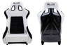 Racing seat SLIDE KS2 Premium White & Black Welur Carbon Glitter
