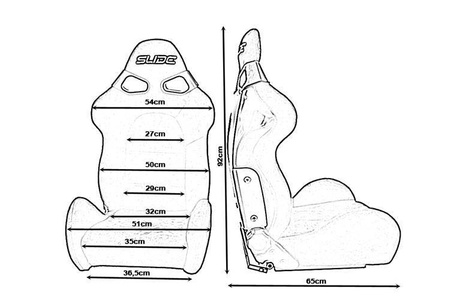 Racing seat Slide GT FIA Suede Black