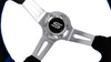 Steering wheel SLIDE 350mm offset:90mm Leather Blue