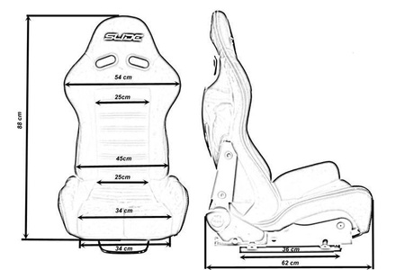 Racing seat SLIDE X3 material Black M