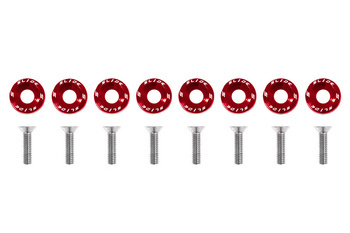 Decorative screws washers M6x1.0 15mm SLIDE Red
