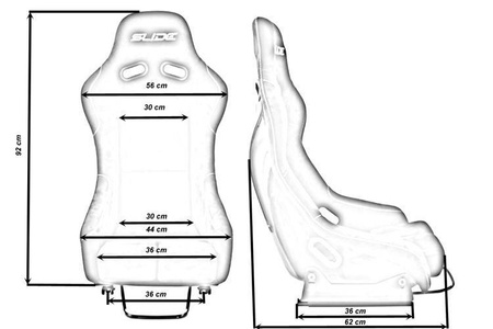 Racing seat SLIDE RS carbon Black L