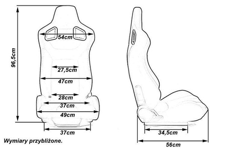 Racing seat SLIDE BLACK PVC