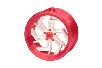 Pendant Slide Rim 07 Pink-White 70mm Christmas Bauble Keyring