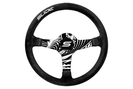 Steering wheel SLIDE 350mm offset:90mm Wood Hydrographics