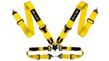 Racing seat belts Slide V2 Quick YELLOW 4P 3"