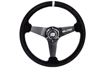 Steering wheel SLIDE 350mm offset:20mm Suede Silver