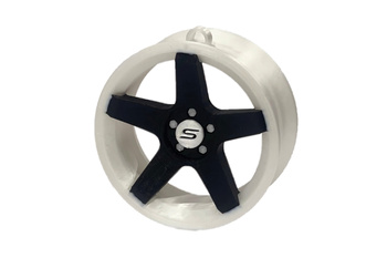 Pendant Slide Rim 06 White-Black 70mm Christmas Bauble Keyring