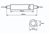 Center Muffler 70mm SLIDE RS 304SS 350mm