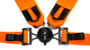 Racing seat belts Slide V2 Quick ORANGE 4P 3"