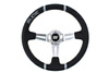 Steering wheel SLIDE 350mm offset:90mm Leather Silver