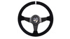 Steering wheel SLIDE 350mm offset:90mm Suede Silver Strip