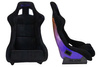 Racing seat SLIDE KS2 Premium Black Welur & Gradient Glitter