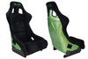 Racing seat SLIDE KS2 Premium Black & Welur Green Glitter