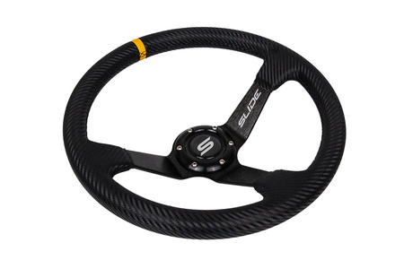 Kierownica SLIDE 350mm offset:90mm Carbon Yellow Strip
