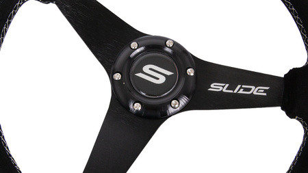 Steering wheel SLIDE 350mm offset:20mm Suede Silver