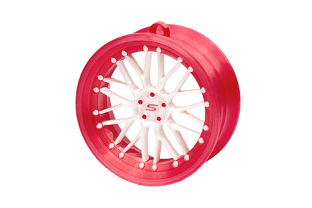 Zawieszka Slide Felga 11 Pink-White 70mm Brelok Bombka Świąteczna