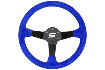 Steering wheel SLIDE 350mm offset:90mm Suede Blue