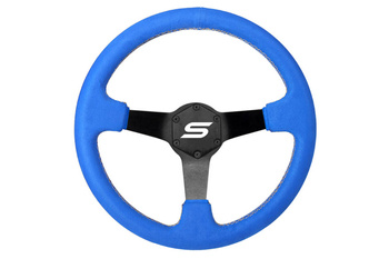 Steering wheel SLIDE 350mm offset:90mm Suede Blue