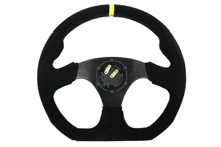 Steering wheel SLIDE 350mm offset:25mm Suede Yellow