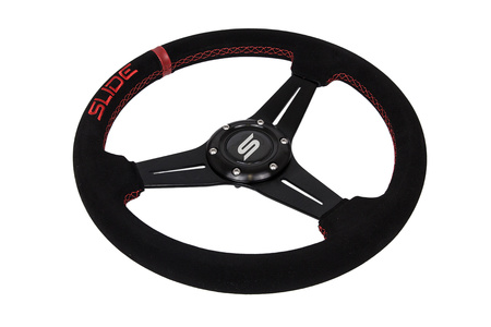 Steering wheel SLIDE 330mm offset:45mm Suede Red