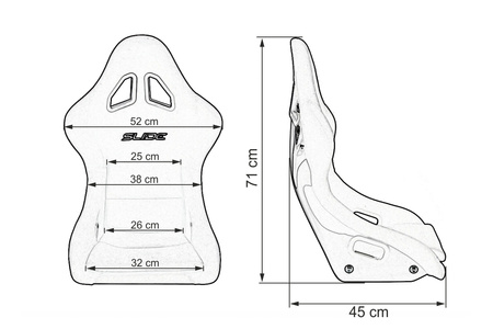 Racing seat SLIDE GT Kids Suede Black