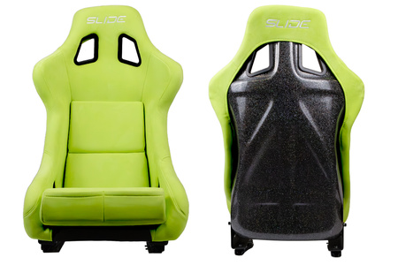 Fotel sportowy SLIDE KS2 Premium Light Green Welur Stellar Grey Glitter