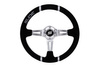 Kierownica SLIDE 350mm offset:90mm Zamsz Silver