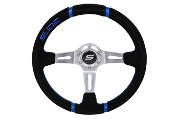 Steering wheel SLIDE 350mm offset:90mm Suede Blue
